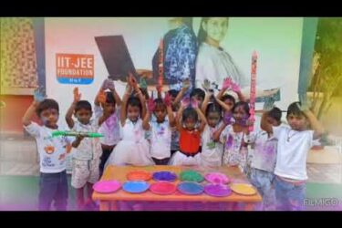 Holi celebrations in Vindhyavalley High School by our tiny tots..#holi #celebration #karimnagar